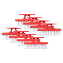Superio Nail Brush for Cleaning Fingernails, Nail Scrubber Brush, Toe Foot Hands Fingernail Brush Cleaner- Small Scrub Brush- All-Purpose Stiff Cleaning Brush(8, Red)