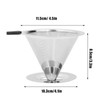 Coffee Dripper Stainless Steel Reusable Pour Over Coffee Dripper for