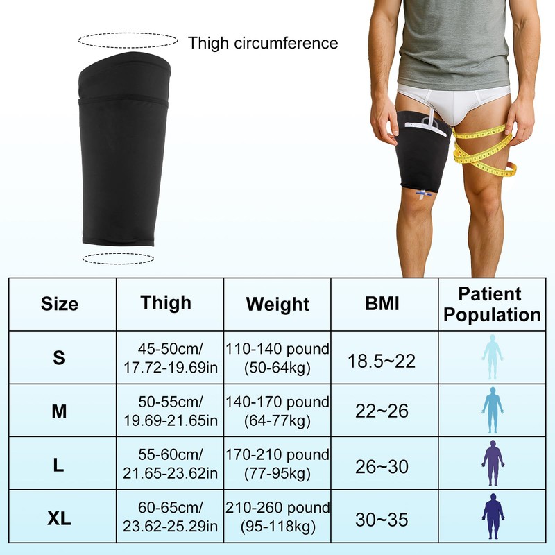 Catheter Leg Bag Holder, Ultra-Soft Fabric Comfortable & Breathable, Catheter