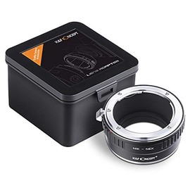 K&F Concept AI-NEX II Kupfer-Bajonett Objektivadapter,Sony NEX Adapter,Nikon Adapter,Objektiv Adapterring für Nikon AI Objektiv auf Sony NEX Kamera Sony Alpha NEX-7 NEX-6 NEX-5N NEX-5 NEX-C3 NEX-3