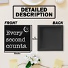 DUXMNAMG Every Second Counts Wood Box Sign, Black Retro Motivational