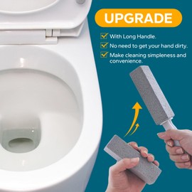 Emycool Pumice Stone Toilet Bowl Cleaner, 16 Pack Toilet Pumice Stone with Handle for Cleaning, Pumice Stone for Toilet, Bathtubs, Sinks, Swimming Pools, Grills