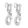 2pcs Lifting Clevis Chain Hooks 304 Stainless Steel Swivel Lifting