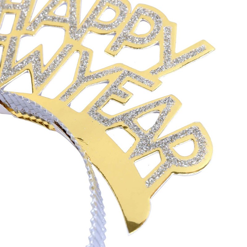 BinaryABC Happy New Year Headband Tiara,New Years Party Favor,New Years