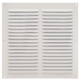 Amig - Square Aluminium Ventilation Grille with Mosquito Net | Ventilation Grille for Air Outlets | Ideal for Kitchen and Bathroom Ceilings | Dimensions: 200 x 200 mm | Colour: White