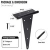 12 Inch T-Strap Gate Hinges, Heavy Duty Shed Barn Door