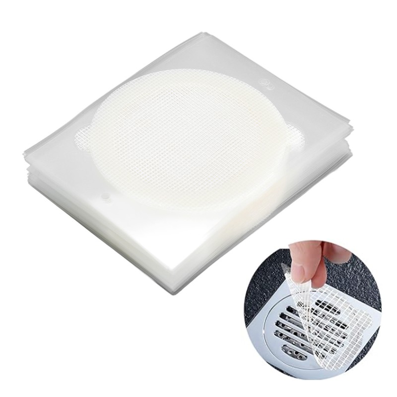 50 Pieces Floor Drain Covers Single Use Fiberglass Shower Drain