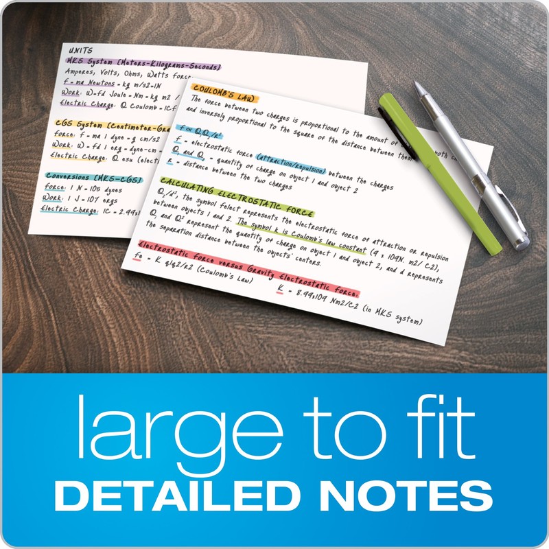 Oxford Blank Index Cards, 5" x 8", White, 300 pack