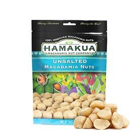 Hamakua Nueces de macadamia – Macadamias secas tostadas y enteras sin sal cultivadas hawaianas sin sal – Nueces de macadamia grandes naturales ecológicas (bolsa de 10 onzas)