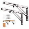 Folding Shelf Brackets, Heavy Duty Stainless Steel Collapsible DIY Wall