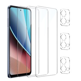 [3+3 Pack] Screen Protector for Moto G Stylus 5G 2023 with 3 Pack Camera Lens Protector, HD Clear Tempered Glass Film, Anti Scratch, 9H Hardness, Touch Sensitive, Bubble Free