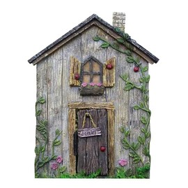 Jinshining Multicolour Mini Fairy Garden Door for Tree, 3D Miniature Fairy Door for Fairytale Tiny House Doors, Bonsai Terrarium Micro Landscape Decoration Accessories Garden Miniatures