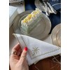 Roumelie Orientale 100% Pure Linen Embroidered Cocktail Napkin Set of