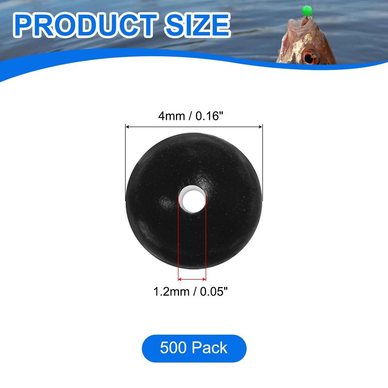 YELARXI Fishing Beads Holographic Soft Plastic Fish Rigs 4 mm