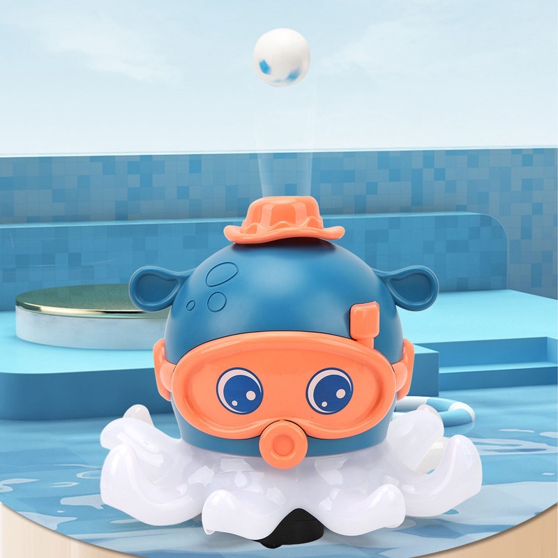 Baby Floating Ball Toy Electric Octopus Bath Toy Music Light