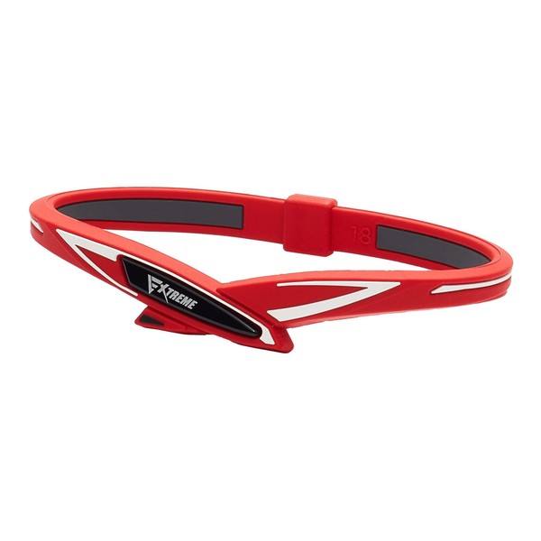 Phiten RAKUWA Bracelet EXTREME Cross Red/White 18cm