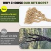 3/4 Inch Natural Jute Rope, 200 Feet Thick Hemp Rope,