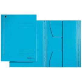Esselte Leitz Three-Flap Folder A4 Premium Card Blue