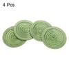 sourcing map 4pcs Round Braided Placemats 4" Non-Slip Round Table
