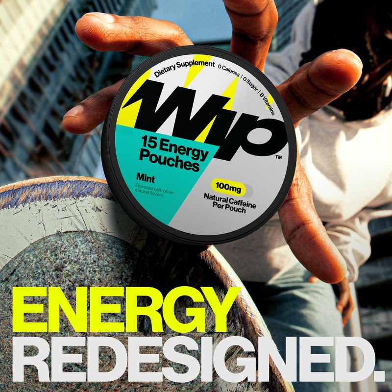 Wip Energy Pouches | 100mg Natural Caffeine | Vitamins and