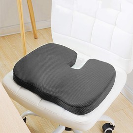 IBLUELOVER Memory Foam Seat Cushion Tailbone Cushion Orthopedic Coccyx Cushion Chair Cushion Pad for Office Chair, Car Seat, Wheelchair for Sciatica, Tailbone,Hip Pain