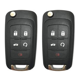 Horande Replacement Keyless Entry Remote Control Key Fob Case Shell Fit for Chevy Camaro Cruze Equinox Impala Malibu Sonic 2010 2011 2012 2013 2014 2015 2016 2017 (Pack 2)