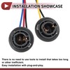 HEROFFIX 1 Pcs Car Rear Tail Light Bulb Socket Harness