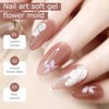 Molde de uñas de gel 3D y moldes de flores