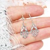 Hamsa Hand Earrings Sterling Silver Hamsa Hand Dangle Earrings