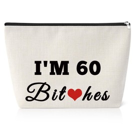 60th Birthday Gifts for Women Makeup Bag Gifts 60 Year Old Birthday Gifts for Wife Mom Grandma Aunt Friends 1984 Birthday Gifts Turning 60 Gifts Best Sixty Birthday Gifts Cosmetic Bag