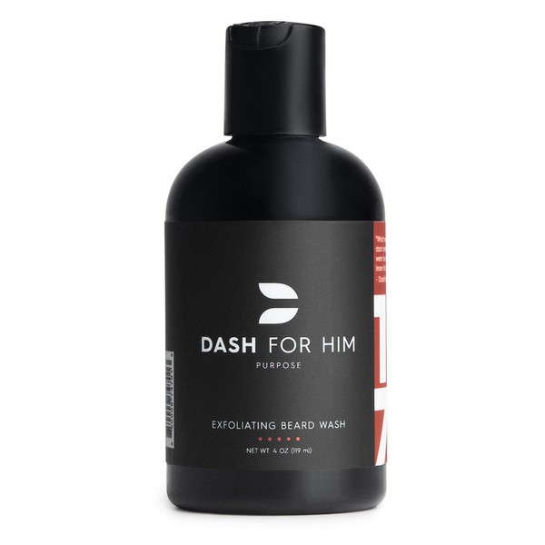 Dash For Him Exfoliating Beard Wash - Removes natural build-up and adds moisture simultaneously 4 oz bottle