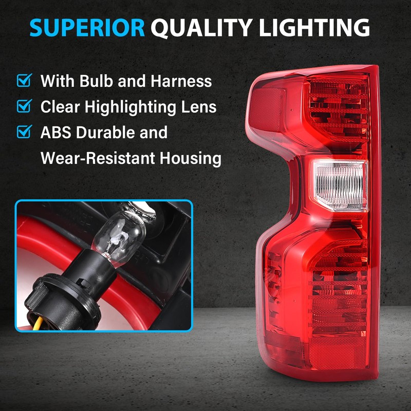 BeamTrack Rear Tail Lights Assembly Compatible with 2019 2020 2021
