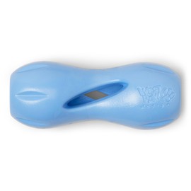 WEST PAW Zogoflex Qwizl Dog Puzzle Treat Toy – Interactive Chewing for Dogs – Dispenses Pet Treats – Brightly-Colored Dog Enrichment Toy for Aggressive Chewers, Fetch, Catch, Small 5.5", Periwinkle