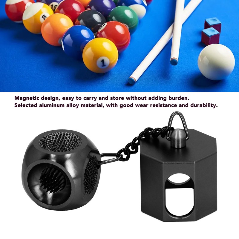 Billiard Chalk Holder Aluminum Alloy Portable Magnetic Pool Cue Chalk