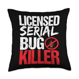 Pest Control Exterminator Pest Control Technician Throw Pillow