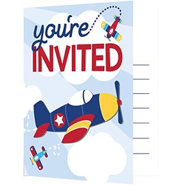 Creative Converting Toy Airplane Invitations, 8 Count