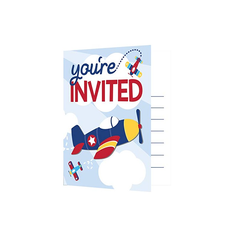 Creative Converting Toy Airplane Invitations, 8 Count
