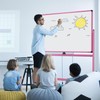 Large Dry-Erase Rolling Magnetic Whiteboard - 48 x 32 Inches