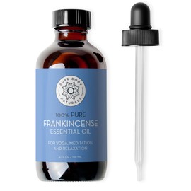 Pure Body Naturals Frankincense Essential Oil for Diffuser and Skin, Relaxation, Meditation and Yoga, 4 fl oz