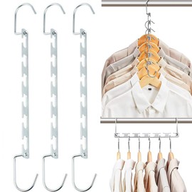 BYHLYH 3 Pcs Space Saving Hangers Magical Hangers Wardrobe Space Saver Hangers Clothing Magic Hangers Oragnizer Multi Hangers Space Saving for Clothes