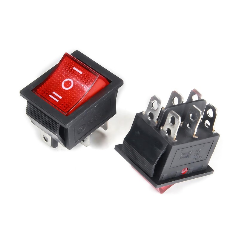 Fielect 2Pcs 6 Pin 3 Position Boat Rocker Switch ON/Off/ON