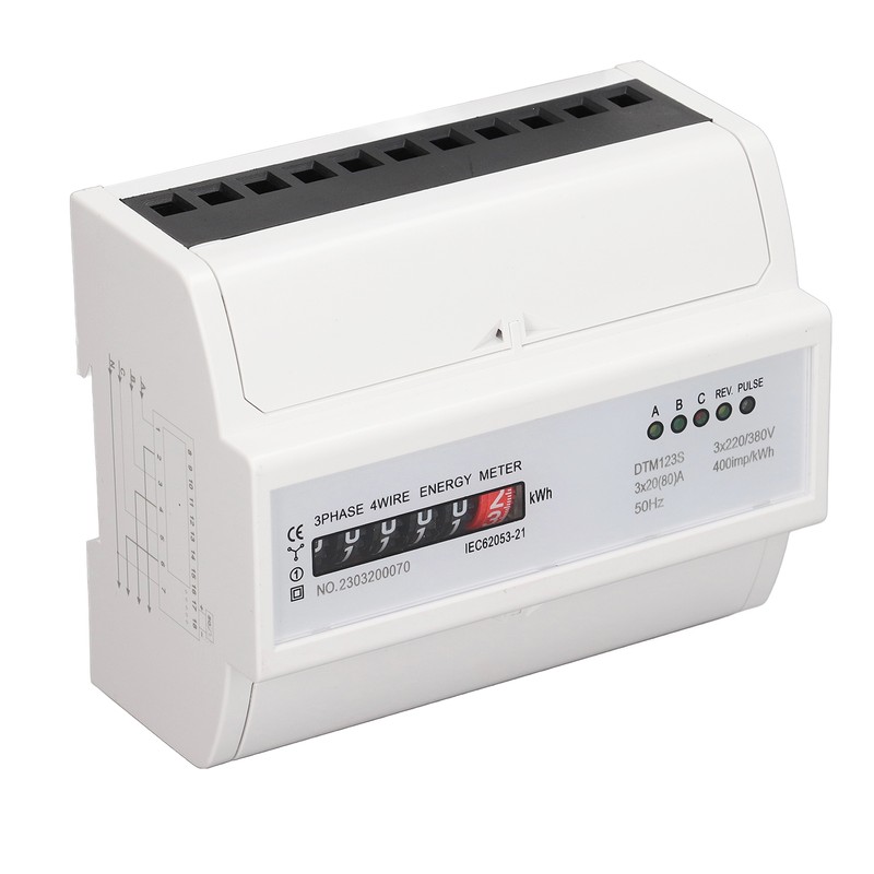 Digital Electric Energy Meter 7P 3 Phase Energy Meter DIN