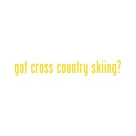 RDW Got Cross Country Skiing ? Sticker - Decal - Die Cut - Yellow Gold 24.00" x 3.56"