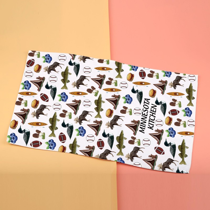 AATOP Minnesota Tea Towel, Minnesota Kitchen Accessories, Minnesota Souvenirs Mn