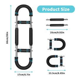 2 Rods 176-198-220lbs Twister Arm Trainer, Adjustable Chest Workout Equipment Arm Trainer for Men Forearm Exerciser Ab Twister Arm Blaster Portable Home Gym