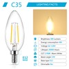 Ascher Classic E12 LED Candelabra Light Bulb 4W, Equivalent 40W,