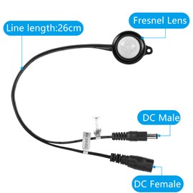 PNGKNYOCN PIR Motion Sensor Switch DC 6V-24V 5A PIR Infrared Motion Sensor for Human Body Adjustable Light Sensor for LED Strip