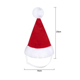 2 Pieces Christmas Pet Dog Santa Hat Pet Santa Scarf for Christmas Pet Dogs Cats Dressing Up Supplies (S)