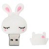 3.0 White Bunny Rabbit 64GB USB External Hard Drive Flash