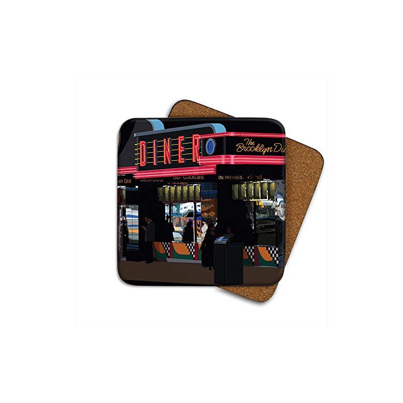 New York "Diner" Set of 4 Coasters - American USA